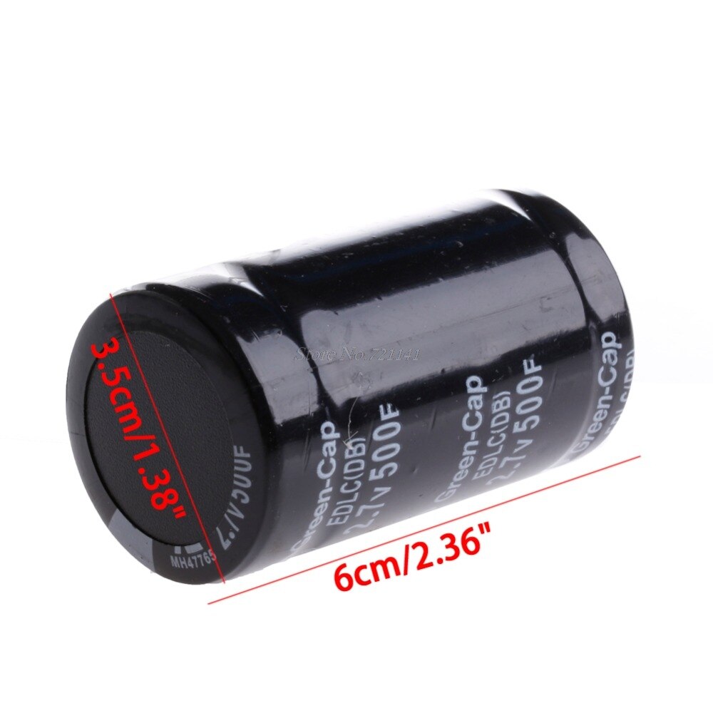 1 condensateur Farad 2.7V 500F 35*60MM Super condensateurs à travers le trou directe à usage général