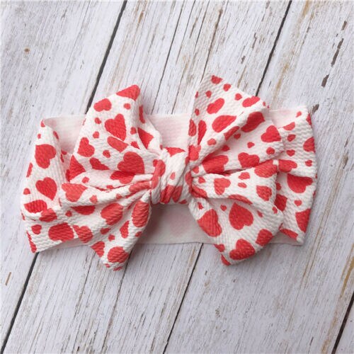 Baby Girl Hair Band Big Bow Headband Turban Knot Hair Accessory Head Wrap: Love Print