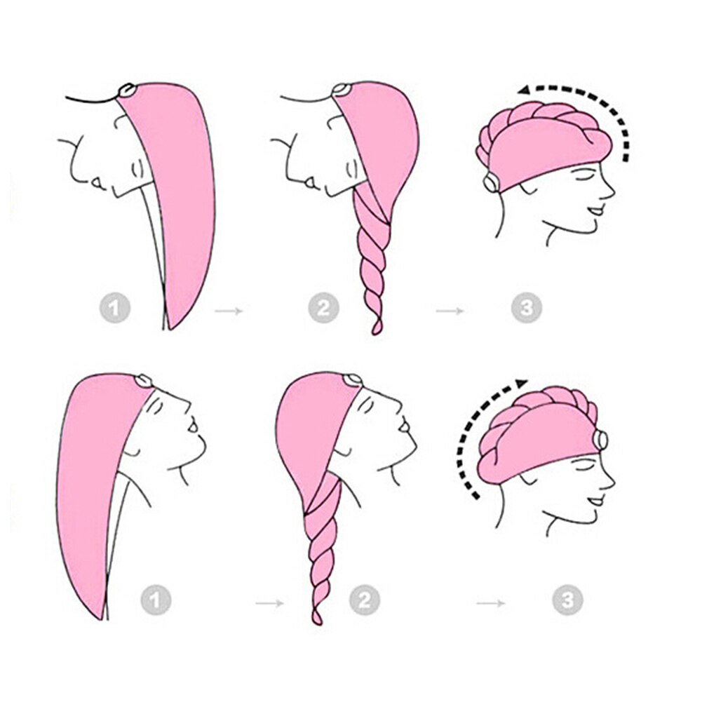 Women Super Absorbent Turban Quick Dry Wet Hair Hat Bathing Shower Towel Cap