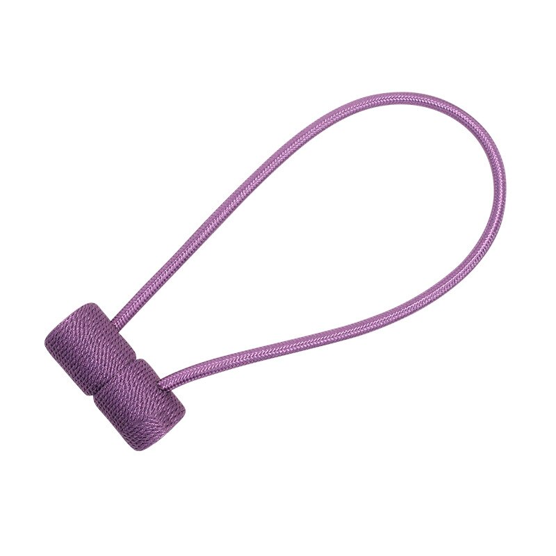 1Pc Curtain Tieback Headset Style Magnetic Curtain Holder Holdbacks Buckle Clips Curtain Rod Home Decoration room accessories: Purple