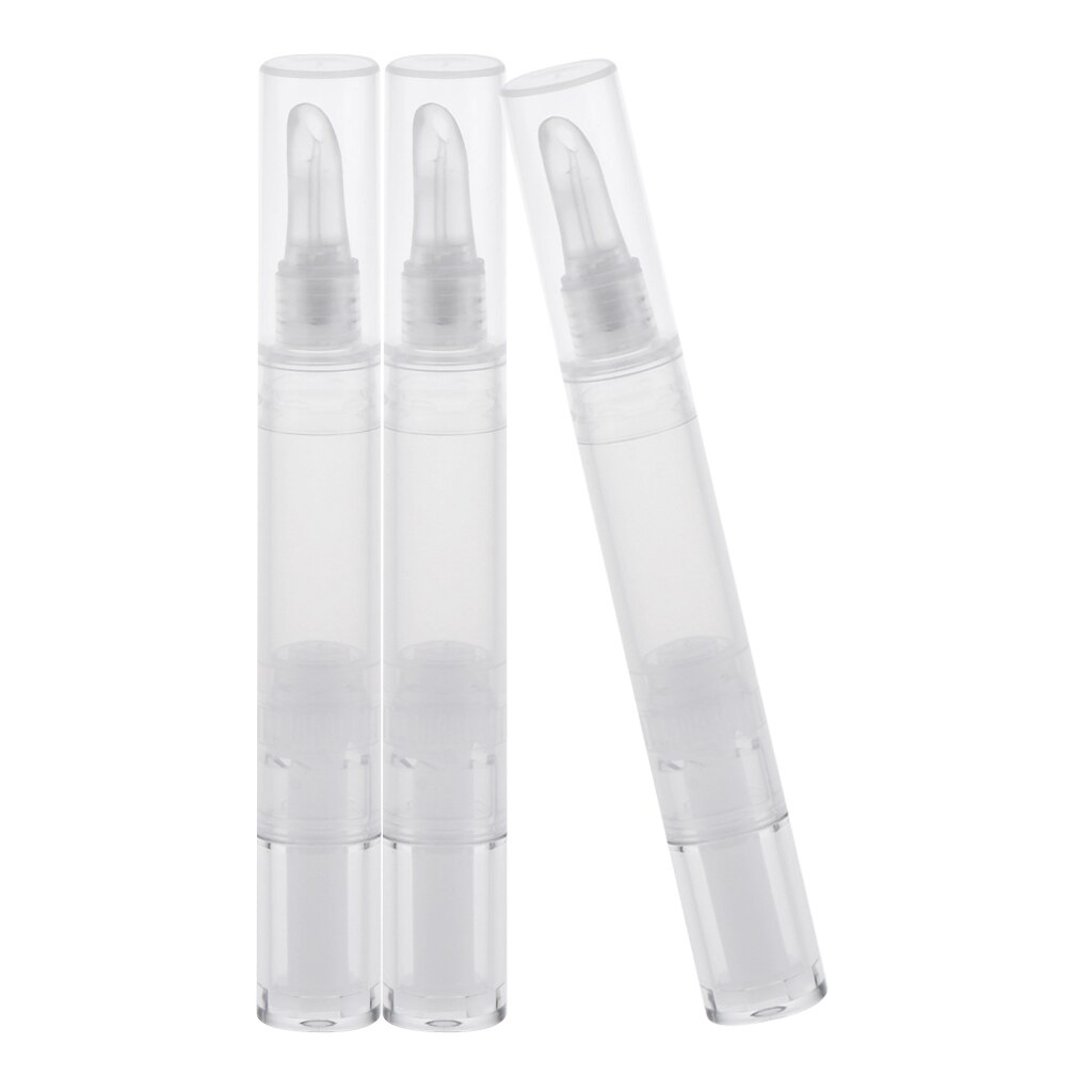 Bolígrafo vacío de silicona para maquillaje, lápiz labial de botella, tubo de aceite labial, 5ml, 3 unidades