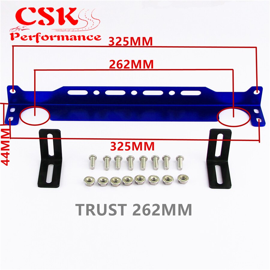 Nova confiança universal azul do motor 262mm óleo cooler suporte de montagem t6061 kit