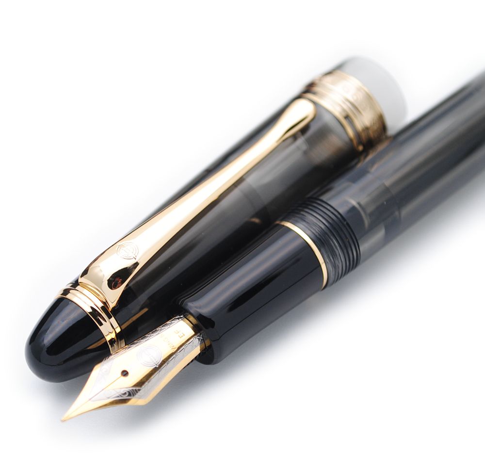 Wing Sung 699 Transluzenten Vakuum Füllung Brunnen Stift EF / F / M Nib Tinte Stift Original Box: Black S Grip EF N-G