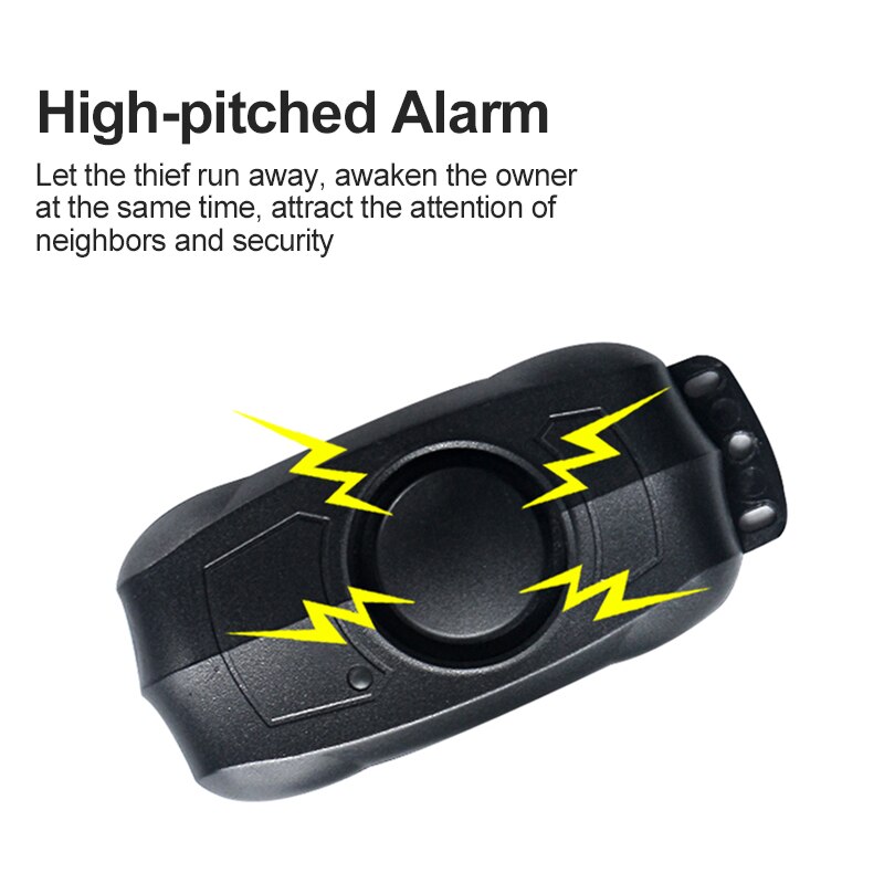 Wireless Bluetooth Remote Control Bicycle Motorcycle Windows Doors Alarm IP55 Anti-Theft Alarm Vibration Alarm 150dB
