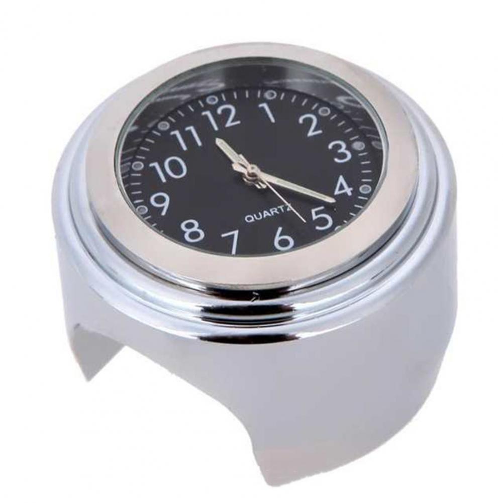Universele 7/8 "Aluminium Waterdicht Chrome Lichtgevende Motorcycle Fietsstuur Mount Quartz Klok Horloge Voor Honda Yamaha