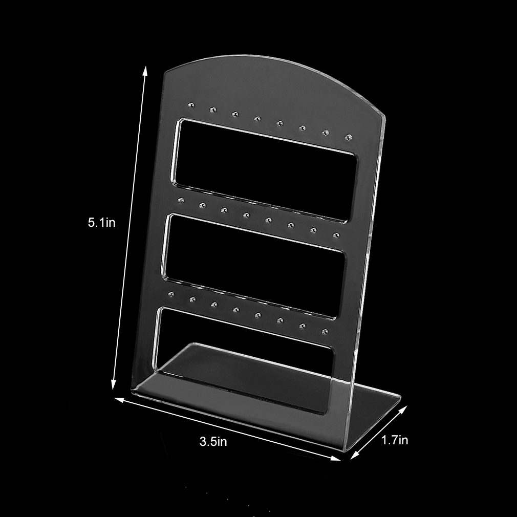 24 gaten Plastic Earring Show Display Rack Stand Organizer Houder Stand Sieraden Display Rack Desktop Storage Rack