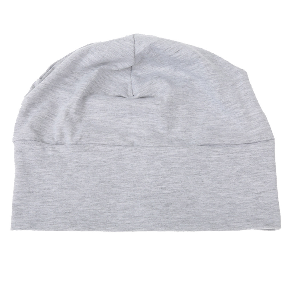 Volwassen Mannen Vrouwen Katoen Night Cap Vlakte Slapen Hoed Beanie Zachte Slaap Patch Slaap Solid Caps Zwart Wit