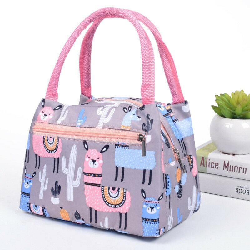 Portable Insulated Lunch Bag Box Picnic Animal Thermal Insulated Cooler Waterproof Tote Storage Bag For Adults Women Girls: 1 Alpaca