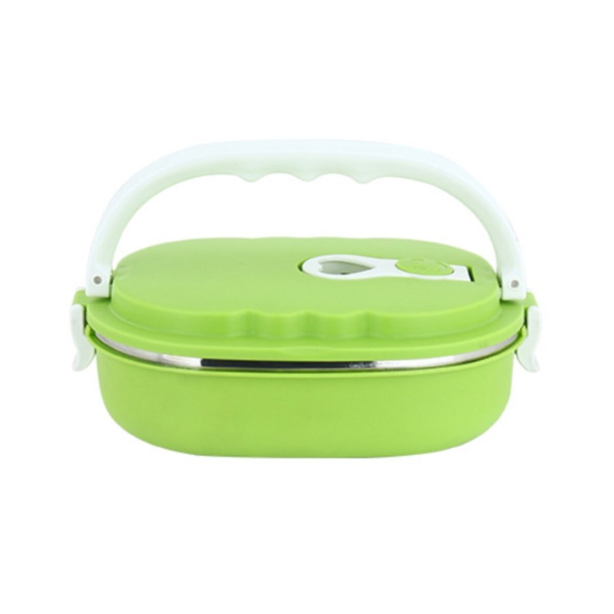 900ML Stainless Steel breakfast container thermo food portable Lunch Box Sealed Lunch Container with Insulated Food Container: green