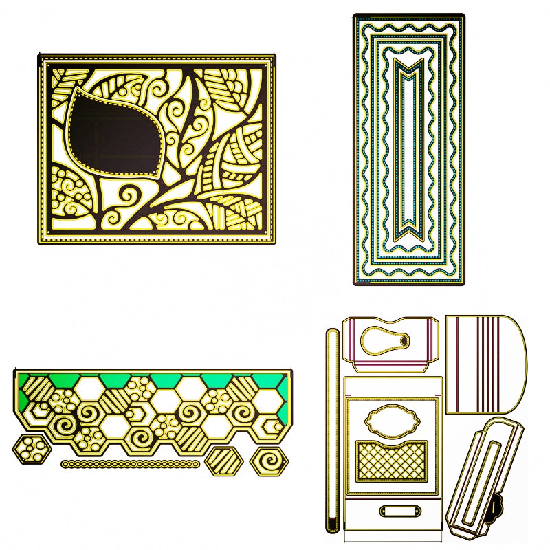 Fondo de hoja troquelado panal ondulado Slimline Framelit mochila troquelado Metal troqueles para DIY Scrapbooking tarjeta hacer artesanías
