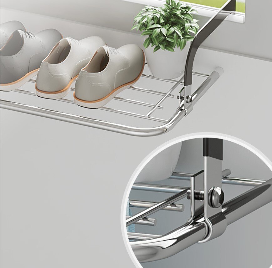 Hiceeden Appendino Pieghevole Da Parete In Acciaio Inox - 30,5 Cm - Confezione Da 2 - Per Bagno, Armadio E Lavanderia