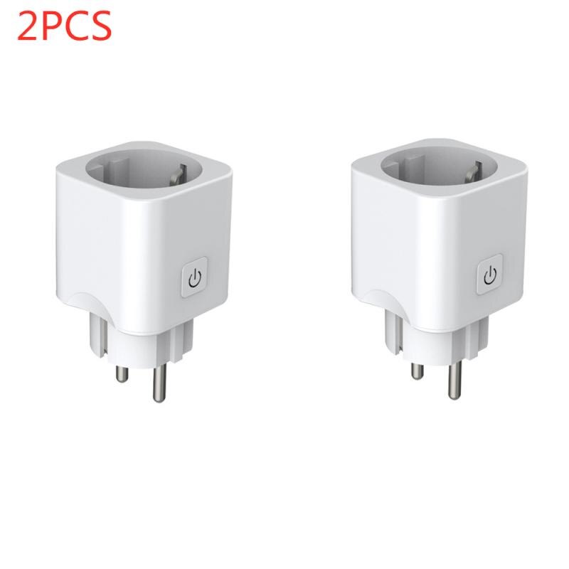 Enchufe inteligente IFTTT 1/2 Uds., adaptador de enchufe remoto inalámbrico con Wifi, enchufe de sincronización EU compatible con Alexa, Google Home: 2pcs