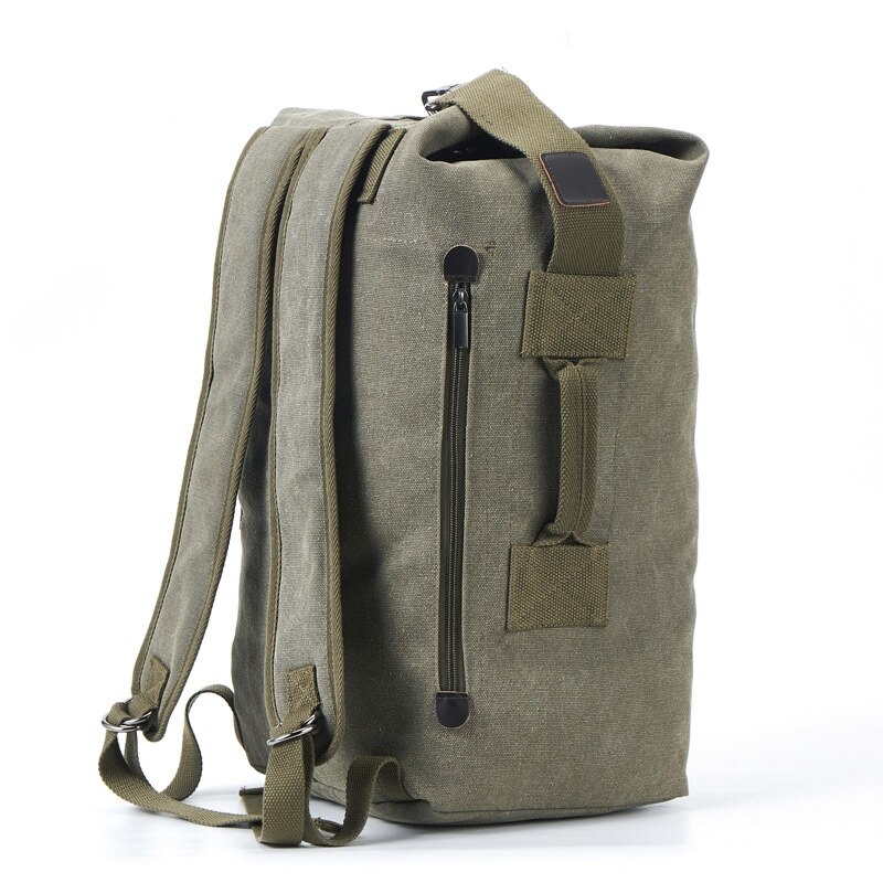 Rucksack mit großem fassungsvermögen, herren-reiserucksack, bergsteigerrucksack, gepäck für männer, canvas-beuteltasche, schultertasche für jungen, herrenrucksäcke: Grün klein