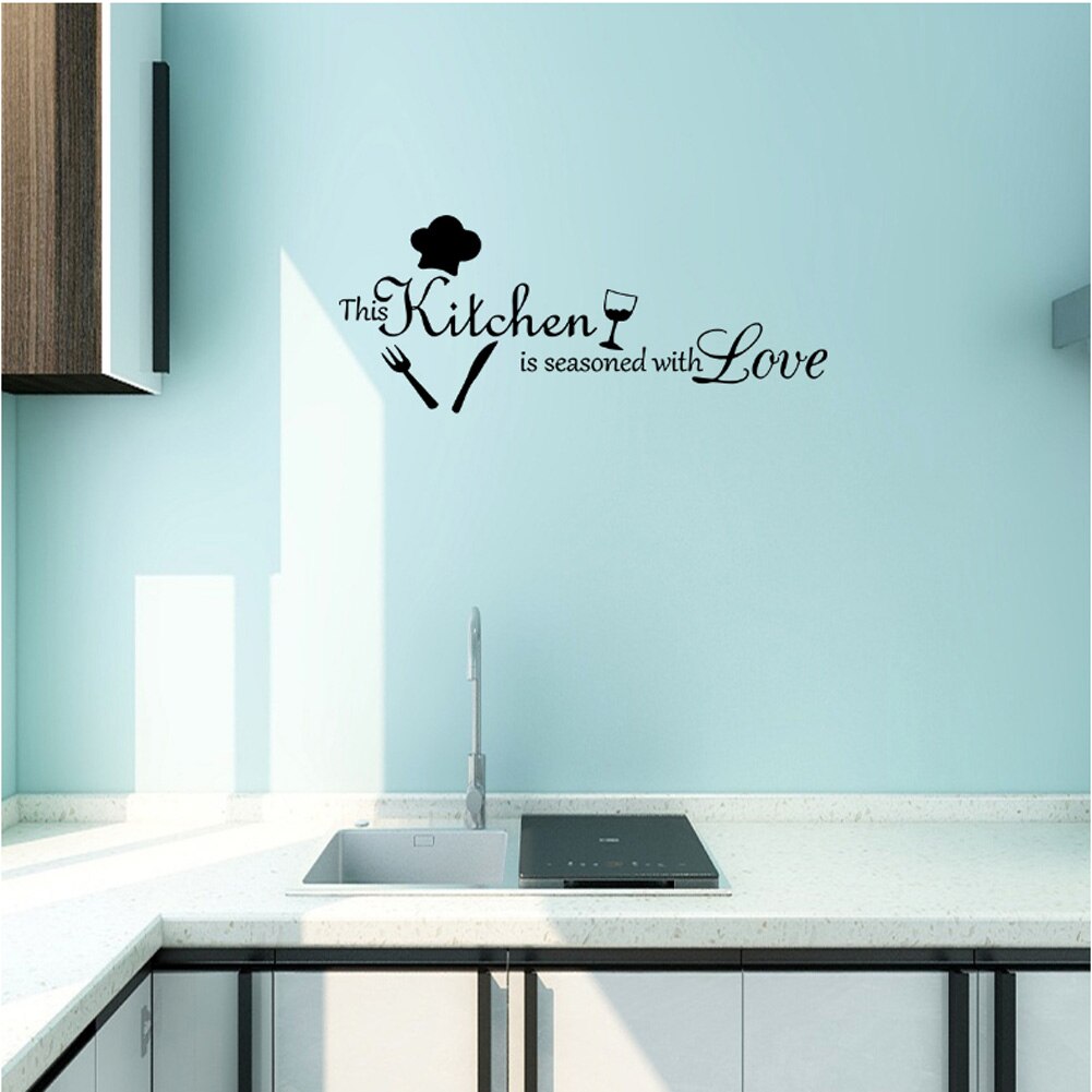 Kitchen Pattern Wall Stickers Kitchen Dining Living Room Home Decoration Mural Background Decor Removable Wallpaper