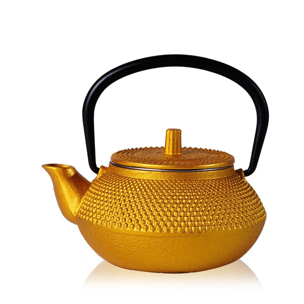 Cast Iron Teapot Japanese Tetsubin Tea Pot Kettle Drinkware Tools 300ml Kung Fu Infusers Stainless Steel Net Filter