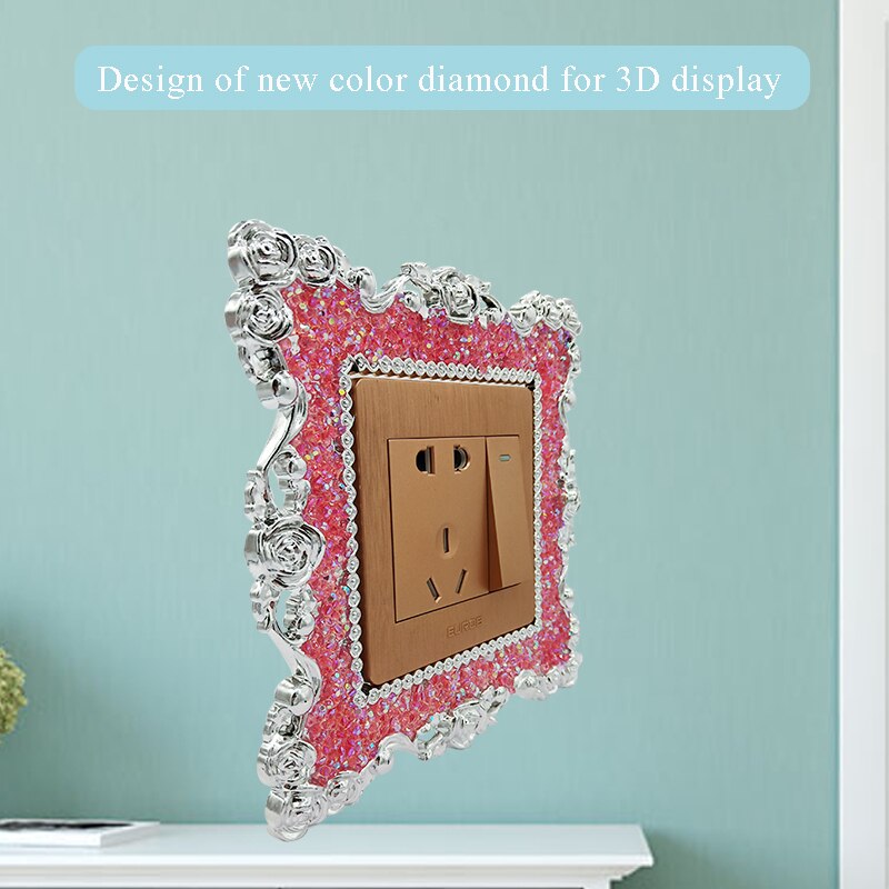 home office switch sticker decoration sticker resin single light switch surrounding socket panel protection sticker