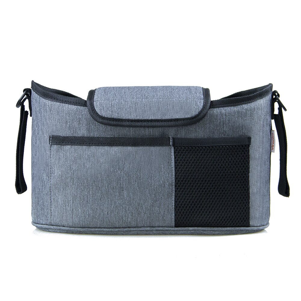 Vironicr Kinderwagen Tas Luiertas Voor Baby Spullen, baby Accessoire Organizer Mummy Bag Opknoping Wagen Kinderwagen Buggy Winkelwagen Fles: Grey