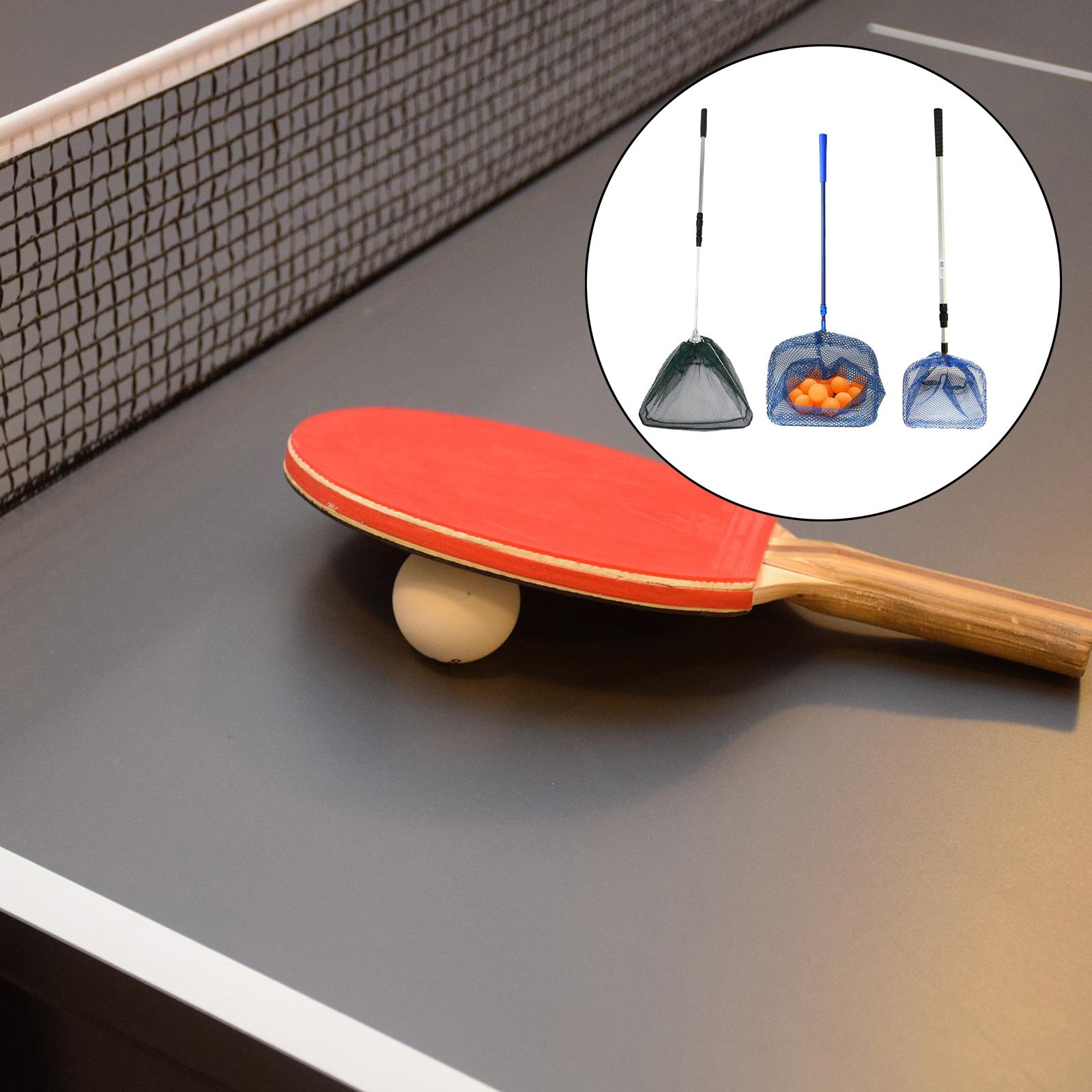 Table Tennis Ball Picker, Pong Ball Picker with Telescopic Net, Tennis Ball Picker with Storage Bag