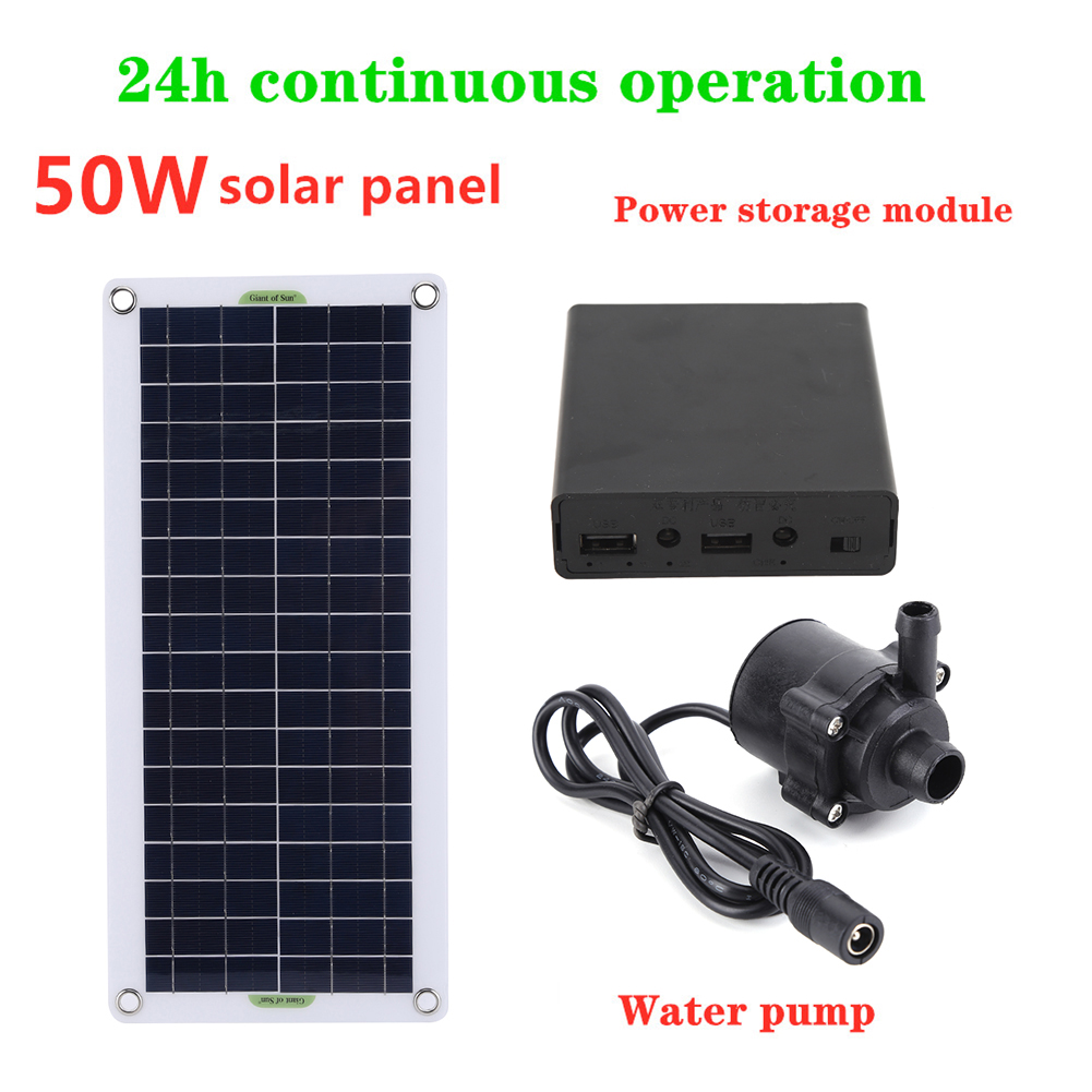 Panel Bomba Fuente Solar - 30W 18V - Sistema Riego Jardín - Kit Ahorro Energía para Piscina