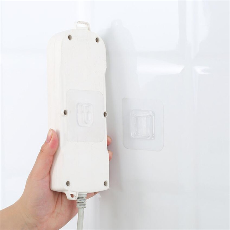 Crochet mural auto-adhésif Double face, 5 paires/10 pièces, crochets sans couture, organisateur de crochet mural antidérapant réutilisable 6x6cm