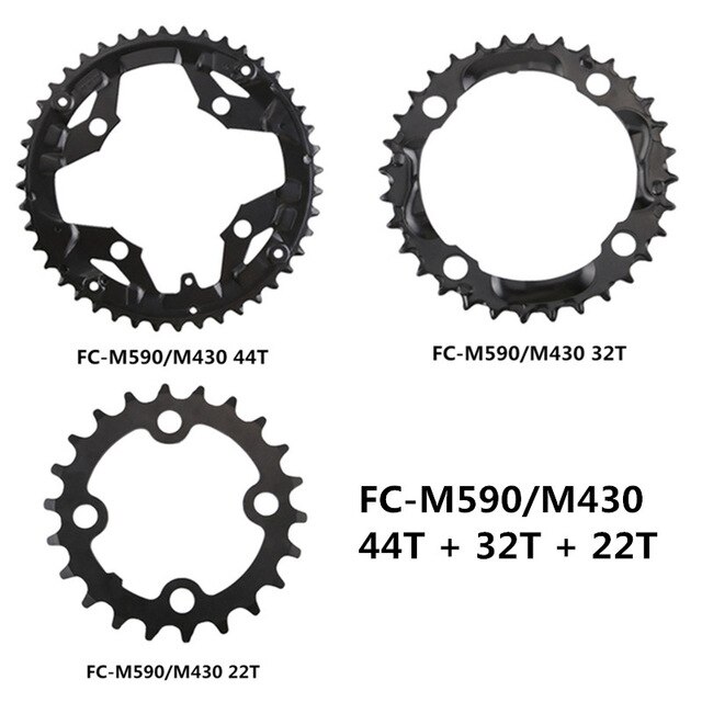 SHIMANO FC-M590/FC-M430 mountainbike kettenrad 44 T/42 T/32 T/22 T reparatur teile kompatibel mit SHIMAN0: 44T und 32T und 22T