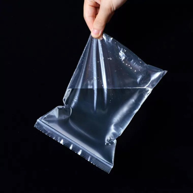 100PCS Zipper Lock Ziplock Bag Food Storage Bag Transparent Trinket Packing Vacuum Storage Bag Refrigerated Bag