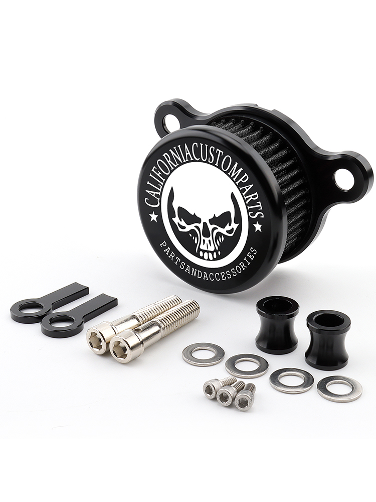 Système d'admission de filtre à Air de crâne de moto pour Harley Sportster XL883 XL1200 Iron 883 quarante-Eghit soixante-deux Nightster: Kaki