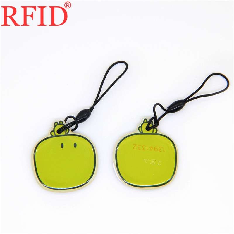 ID 125khz EM4100 TK4100 Read Only Keychain Keyfob RFID Dropping Glue Waterproof Key Fob Ring Token Tag Access Control Card 1pcs