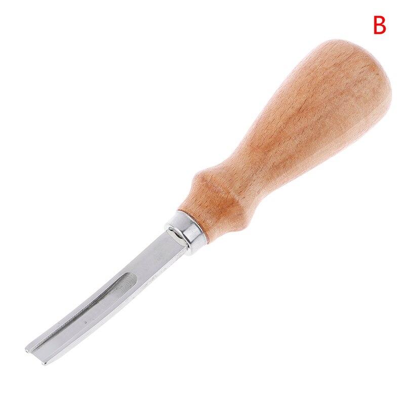 Poignée en bois Style français en cuir artisanat en cuir bord biseauté en cuir artisanat outil: B