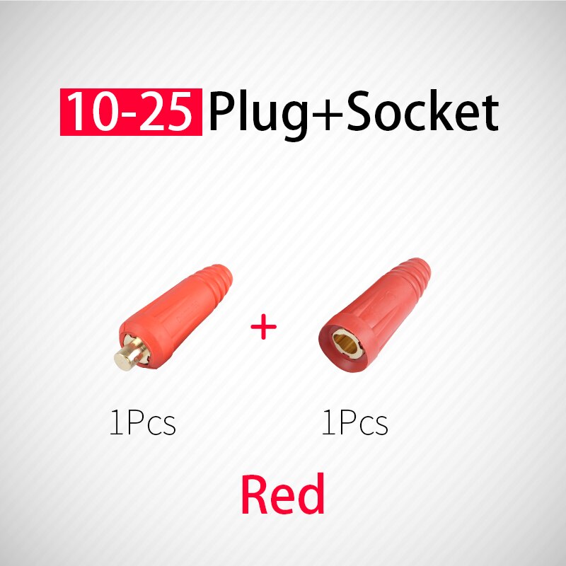 Conector de Cable de soldadura rápido adaptador para enchufe DKJ 10-25 35-50 50-70 acoplador accesorios de la máquina de soldadura: DKJ 10-25 Red