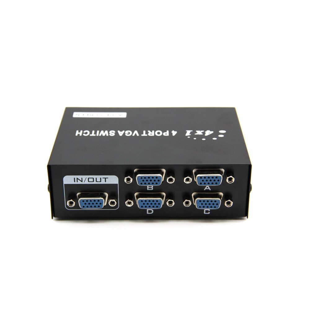 4 Ports Play VGA USB 2.0 Stable KVM Switch VGA TV Projector Metal Hub Sharing Selector For Computer