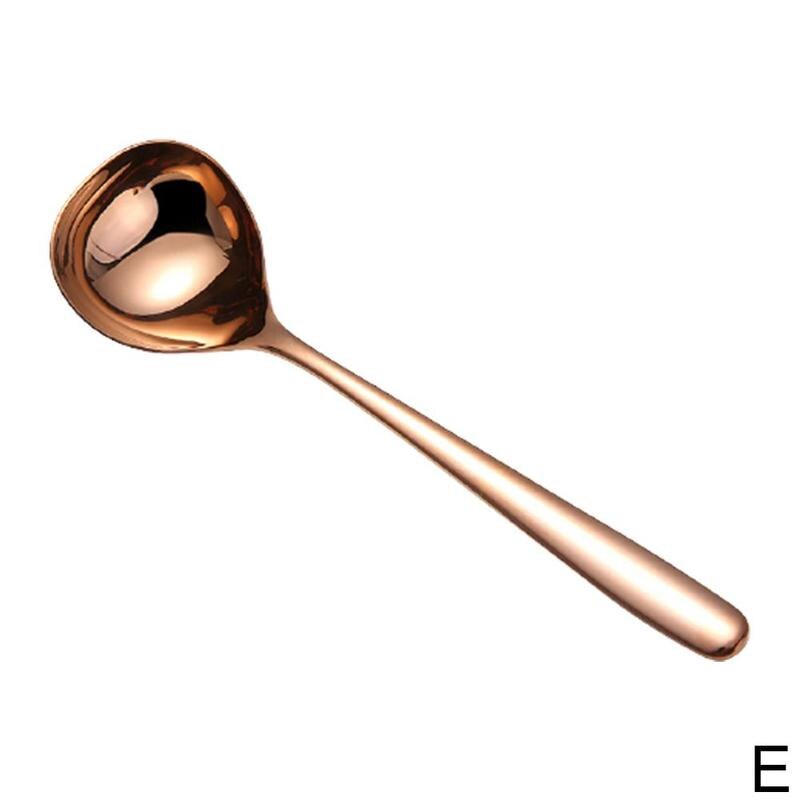 1 Pcs Stainless Steel Spoon Family Soup Spoon Stainless Steel Kitchen Cooking Spoon Household Tableware Supplies: E