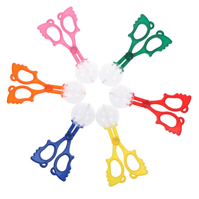 1 Pieza de plástico Bug Insect Catcher tijeras pinzas para niños herramienta práctica de oficina escolar