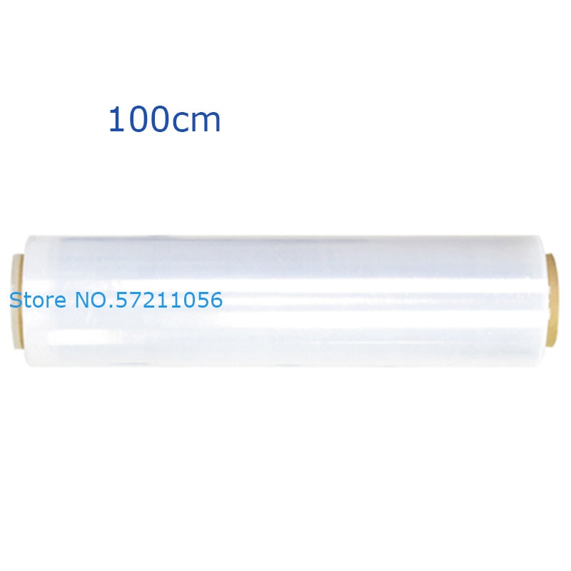1 Roll 100cm Stretch Wrap Transparent Non-Toxic Packing Film Industrial Stretch Plastic Sealer Winding Durable Hand Wrap
