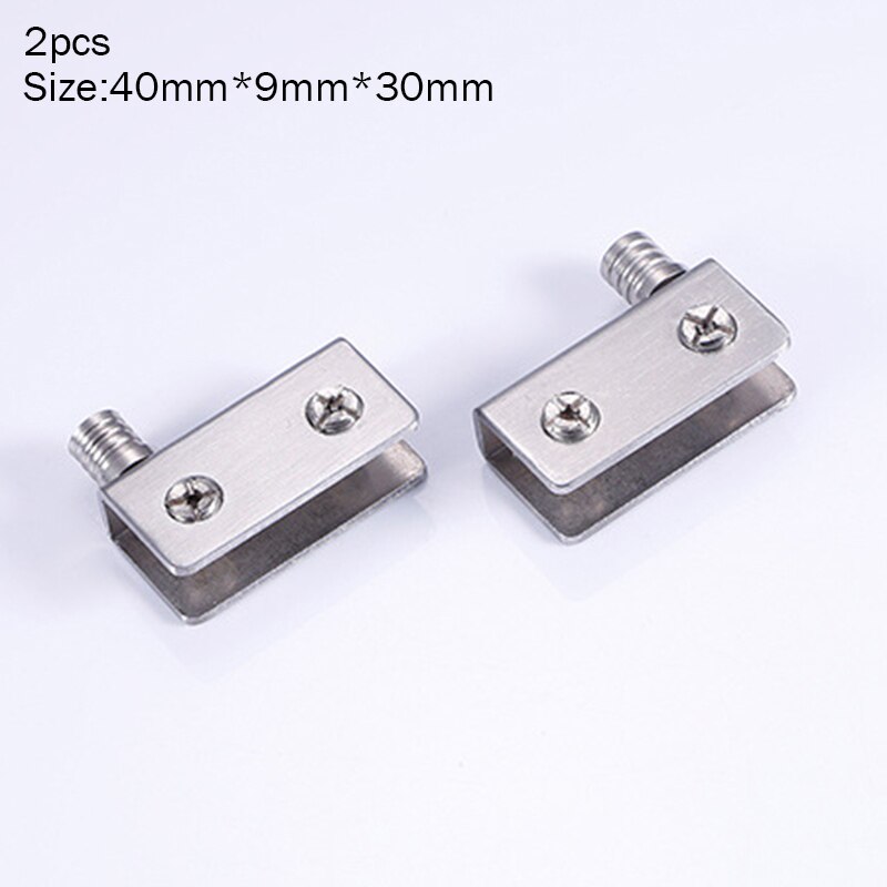 1/2/4pcs Stainless Steel for 5-8mm Glass Door Glass Pivot Clamps Door Hinges YE: 2
