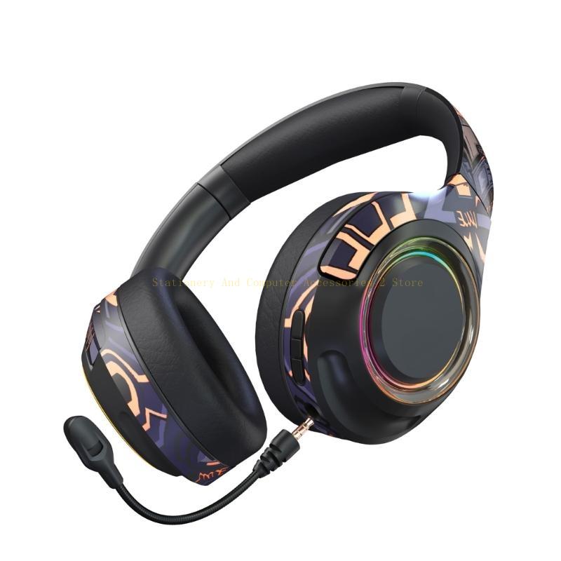 Wireless Gaming Headsets with Detachable Noise Cancelling Microphone Bluetooth-compatible Wireless Gaming Headphones