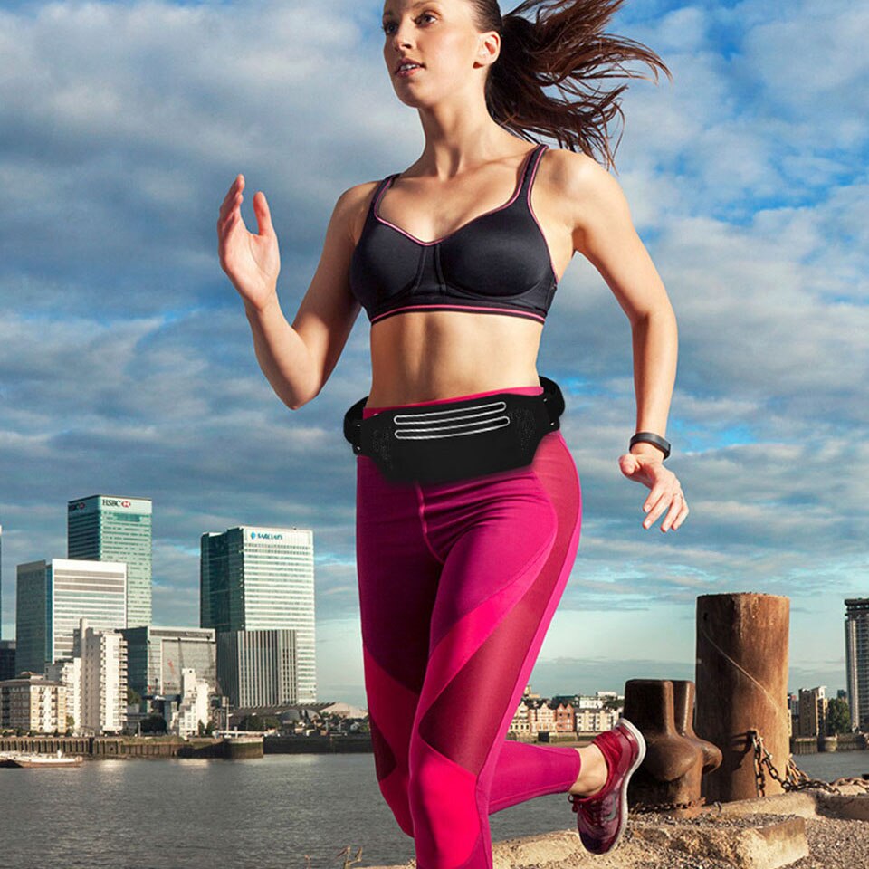 Trail Running Bag Waterproof Running Waist Bag Reflective Fanny Pack Men Women Jogging Marathon Belt bag Gym Fitness Bag