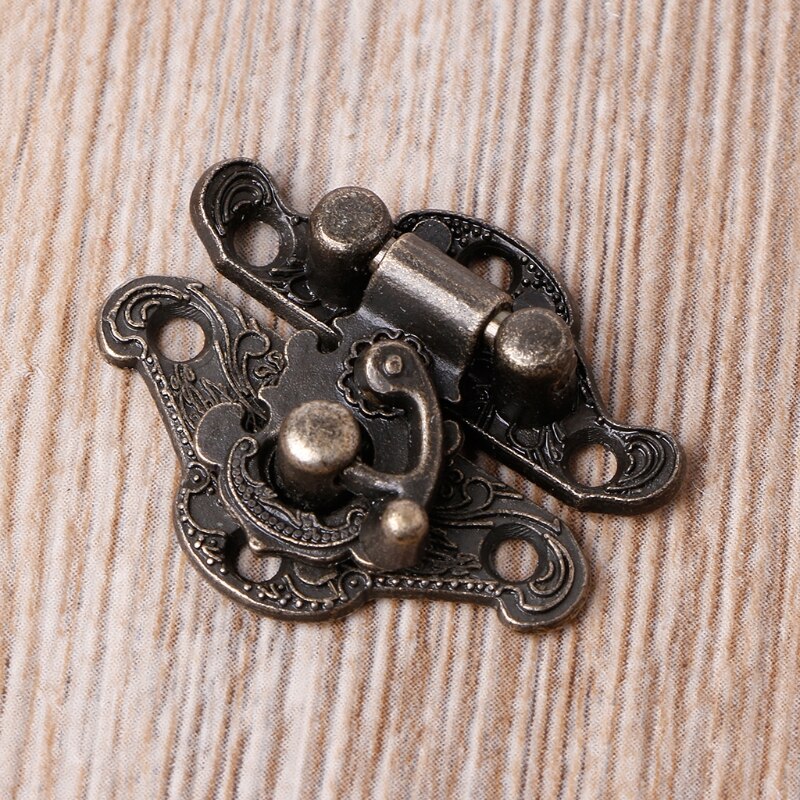 Small Box Packing Buckle Antique Wooden Box Lock Alloy Buckle Latch Hook Locks,23*28mm