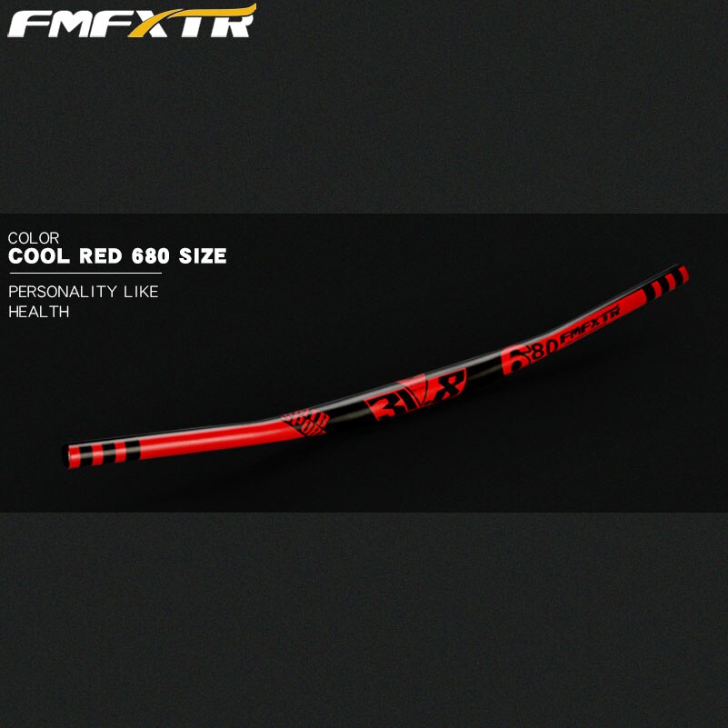 Aluminiumlegering fietsstuur mtb xm dh downhill racefiets stuur stijging stuur 10 graden backsweep 31.8*720/780mm: 680mm rode