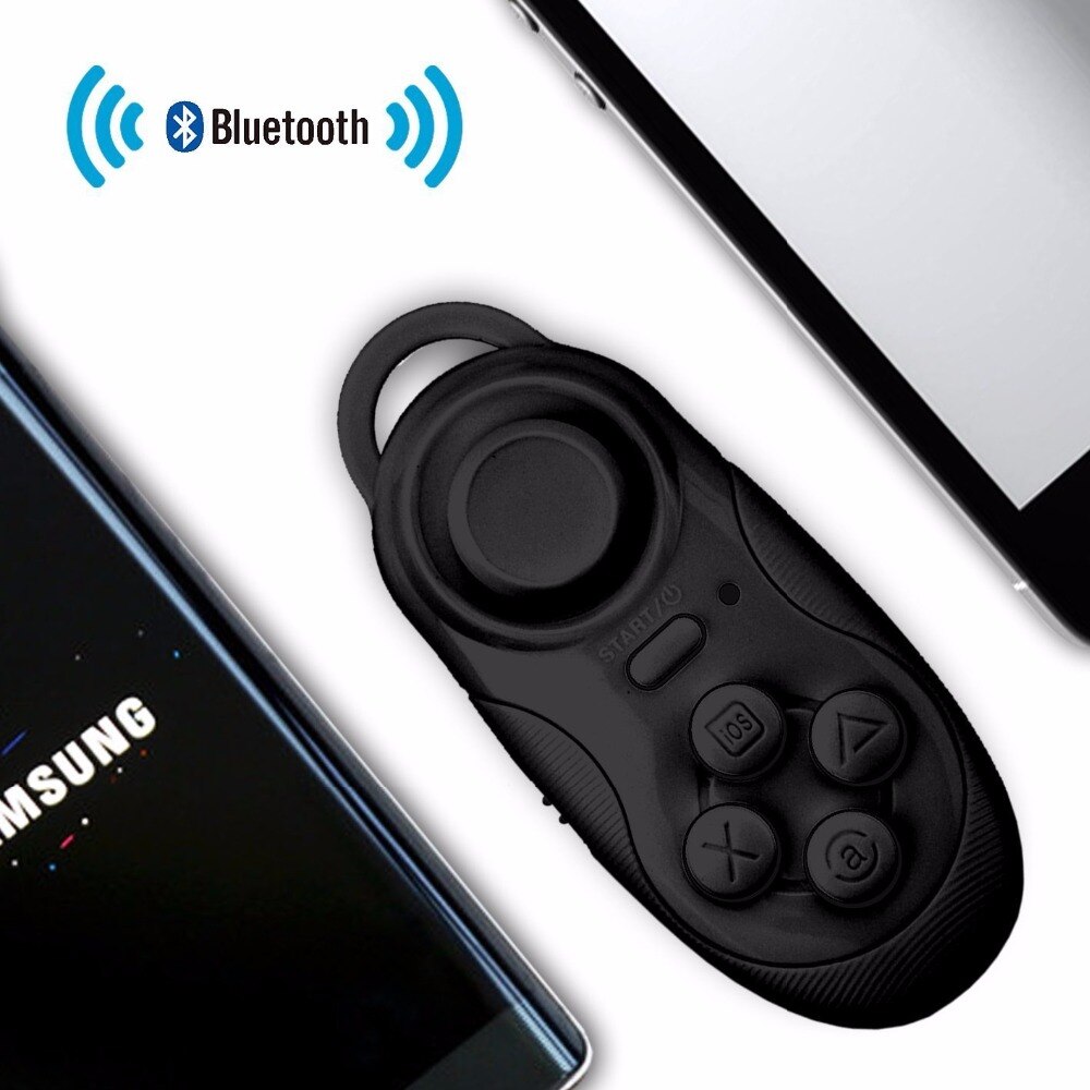 Moveski 001 bluetooth gamepads spilcontroller joystick selfie fjernbetjening udløser trådløs mus til ios android smartphone tv box