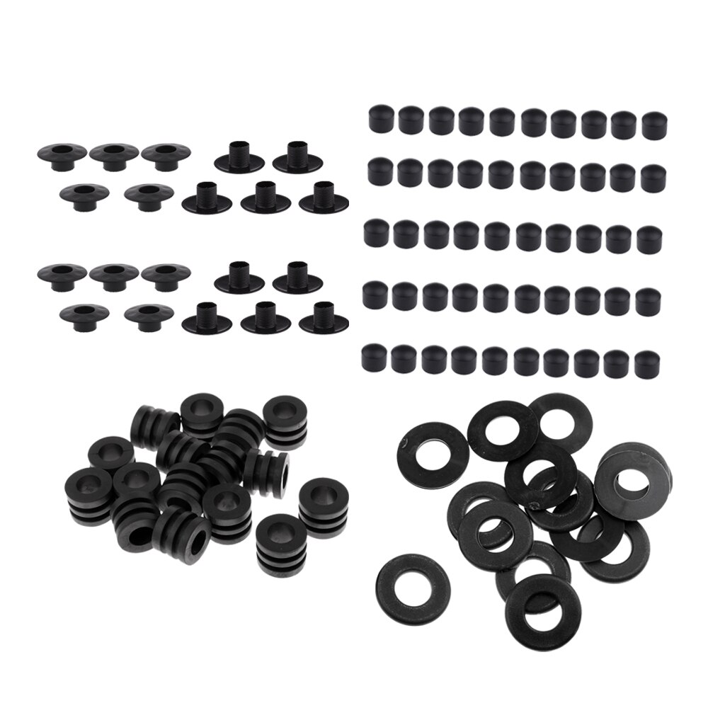 16 Pcs Rubberen Ringen + 100 Stuks Eindkappen + 16 Stuks Bumpers + 10 Stuks Rod Lager Voor 5/8 tafelvoetbal Machine Tafel Voetbal/Voetbal