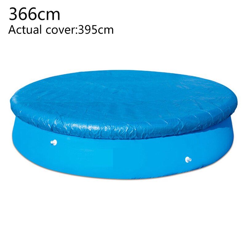 Swimming Pool Cover Dust Rainproof Pool Cover Blue Round Tarpaulin Durable For Family Garden Pools Swimming Pool Accessories: 366x366cm