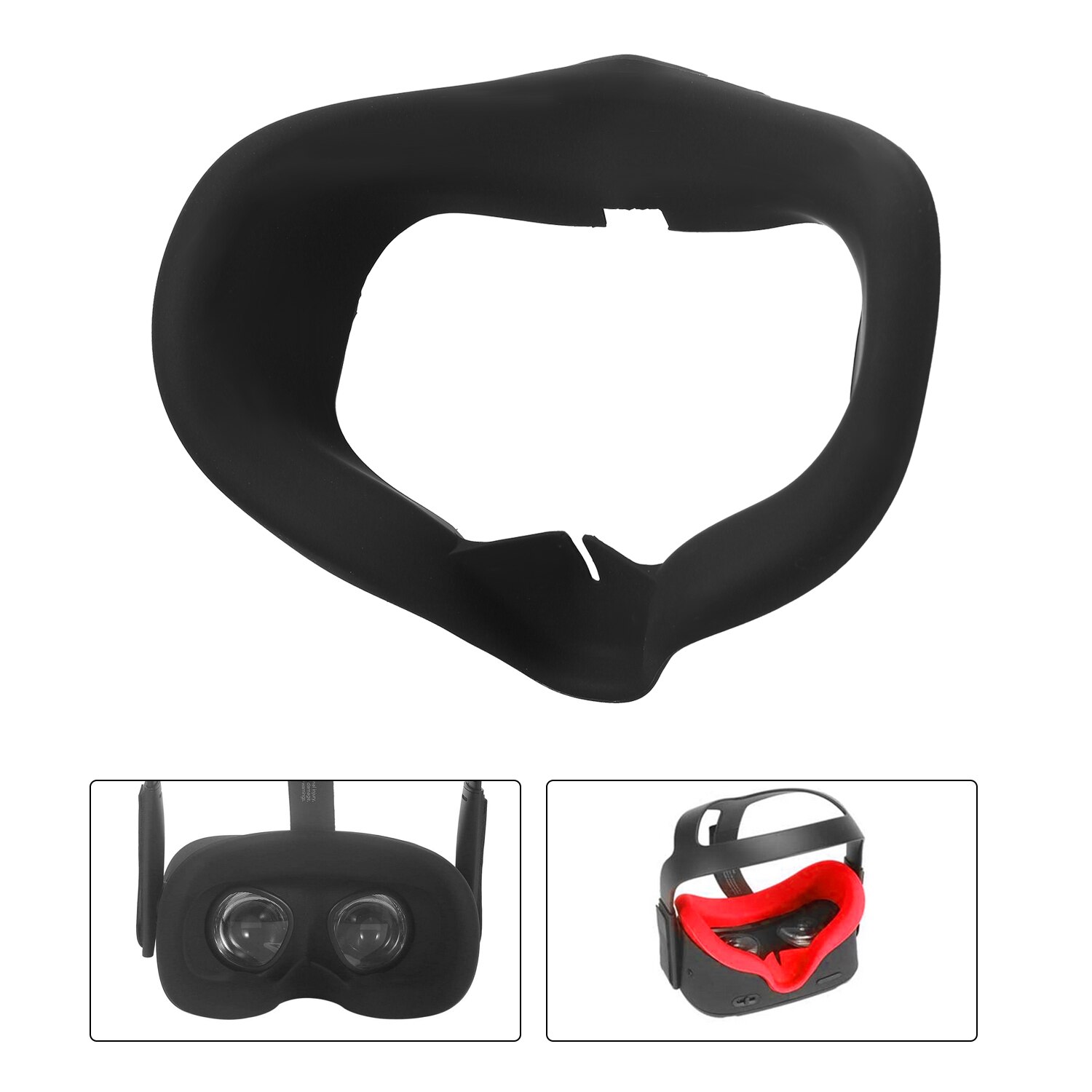Siliconen Pad Masker Gezicht Cover Voor Oculus Quest Gezicht Kussen Transpiratie Licht Blokkeren Vr Gezicht Cover Wasbare Voor Virtuele Headset