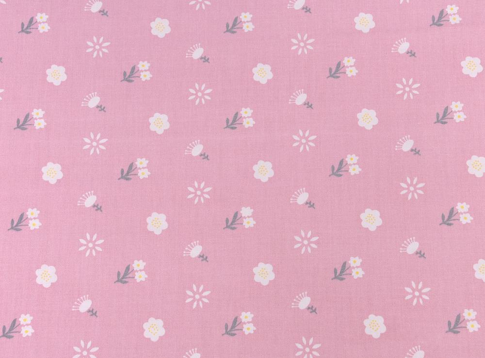 100%  bomuldsstof diy patchwork quilting håndlavet baby klud kjole sengetøj tæppe lagner tilda tissus tecidos green deer fox: Nr. .4 pink blomst / 50 x 100cm