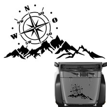 Graphics Sticker Body Hood Decal Navigation Compass Mountain For Car Camper RV PVC Motorhome Hood Body Sticker