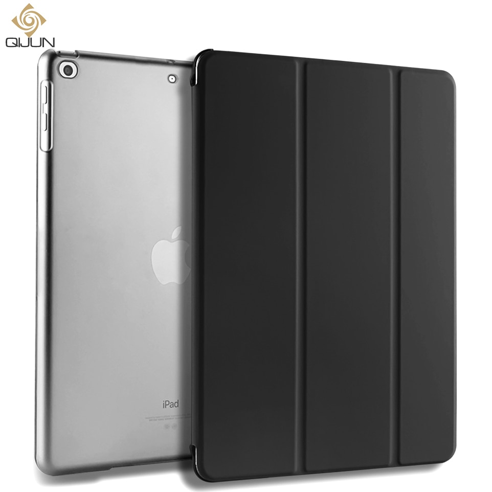 QIJUN For iPad Air 1 2 9.7 Air 3 10.5 Case PU Leather Stand Fundas For iPad 2 3 4 9.7'' ipad4 Auto Sleep Smart Folio Cover