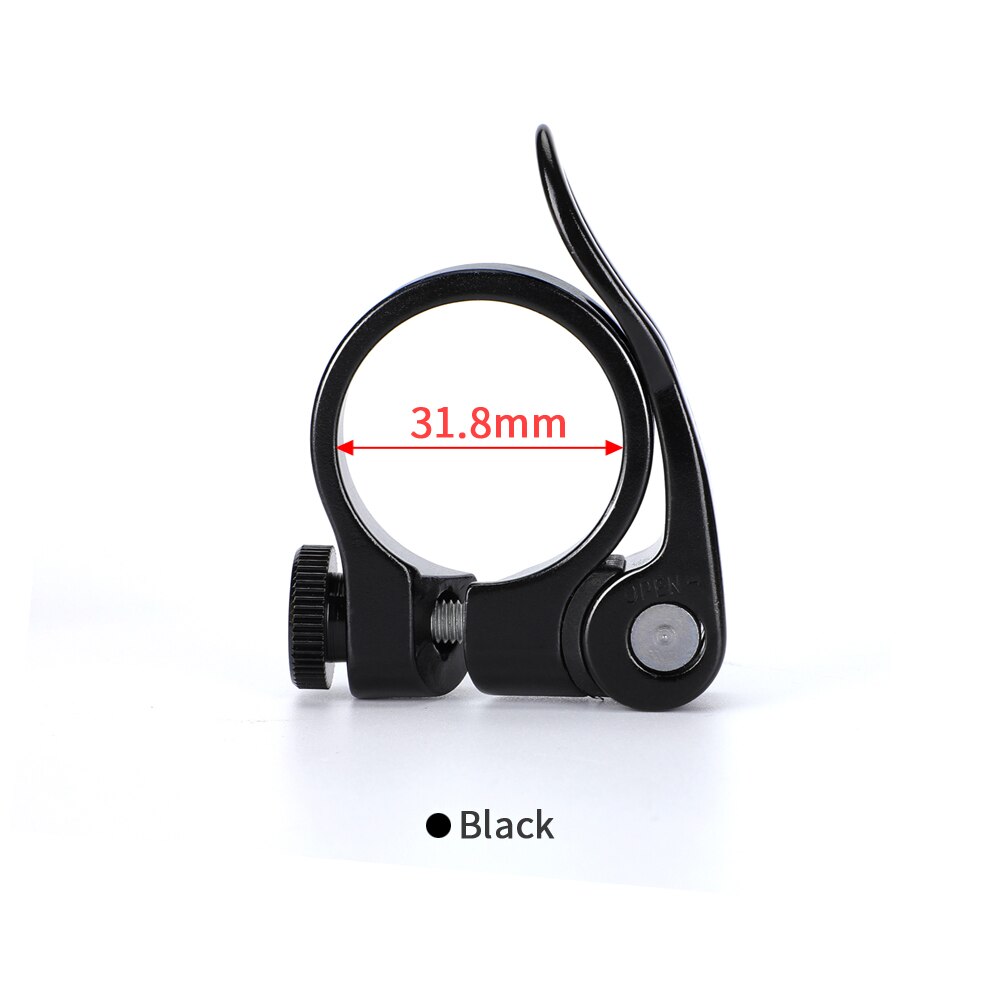 Ouo Quick Release Zadelpenklem Aluminium Fiets Zadel Klem 31 8 Mtb 27.2 Zadelpen Sluiting Onderdelen Voor Fiets: 31.8mm black clamp