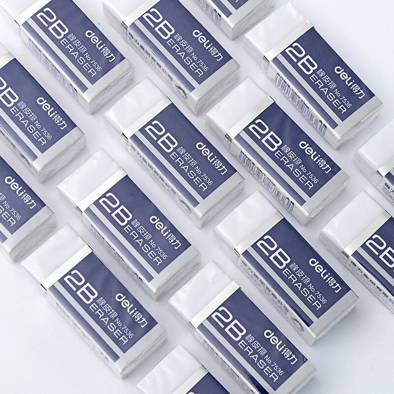 Simple Soft Durable Flexible Rubber Eraser 2B Writting Drawing Erasers Stationery Office School Supplies for Kids