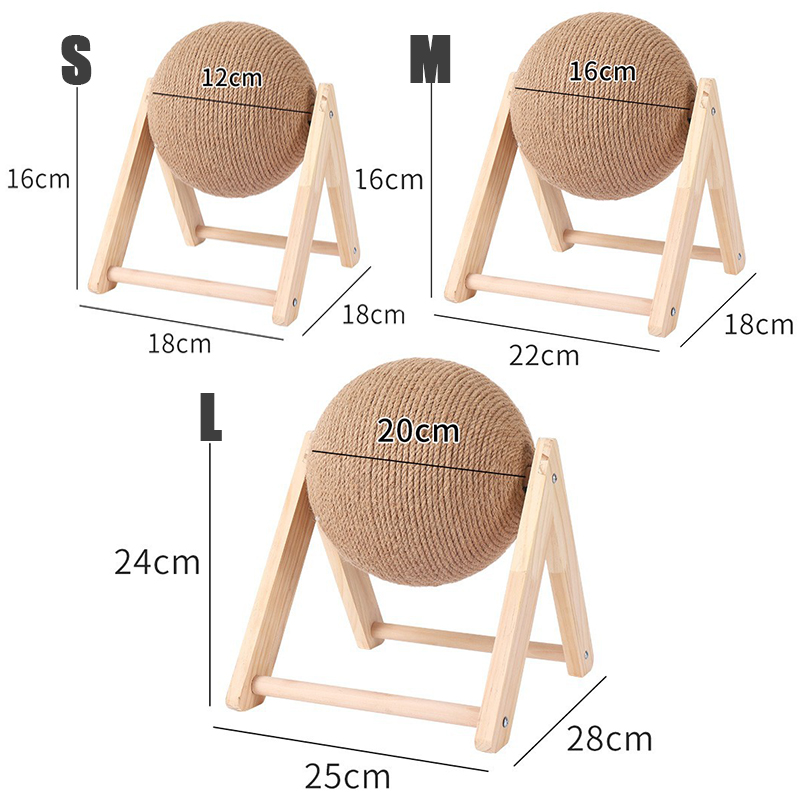 Sisal Rope Cat Scratcher Ball Toys Interactive Scratching Post kitten Toy Furnature Scraper Grinding Scratch Board Ball for Cats