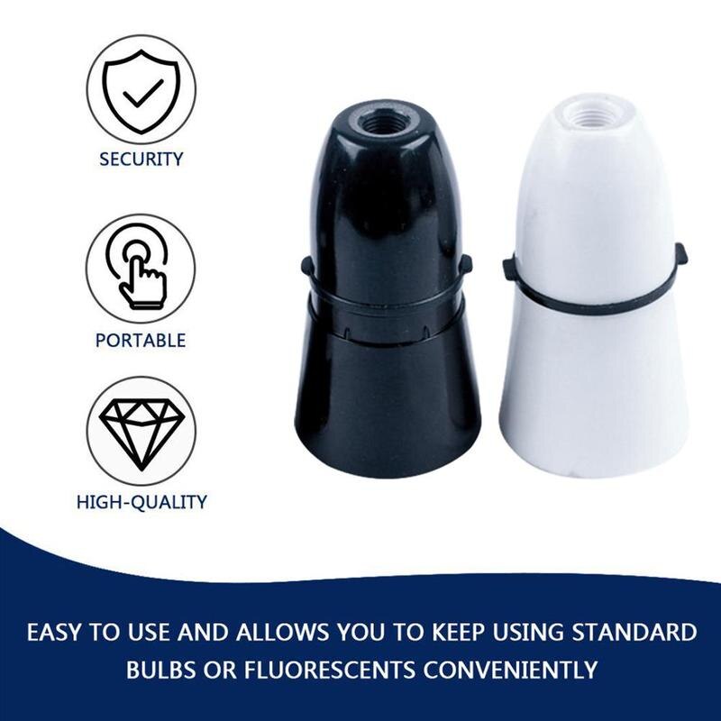 1pcs Black White Plastic Bayonet Lamp Holder B22 Bakelite Socket Living Holder Supplies Home Lamp Room 2A Light 250V Fittin